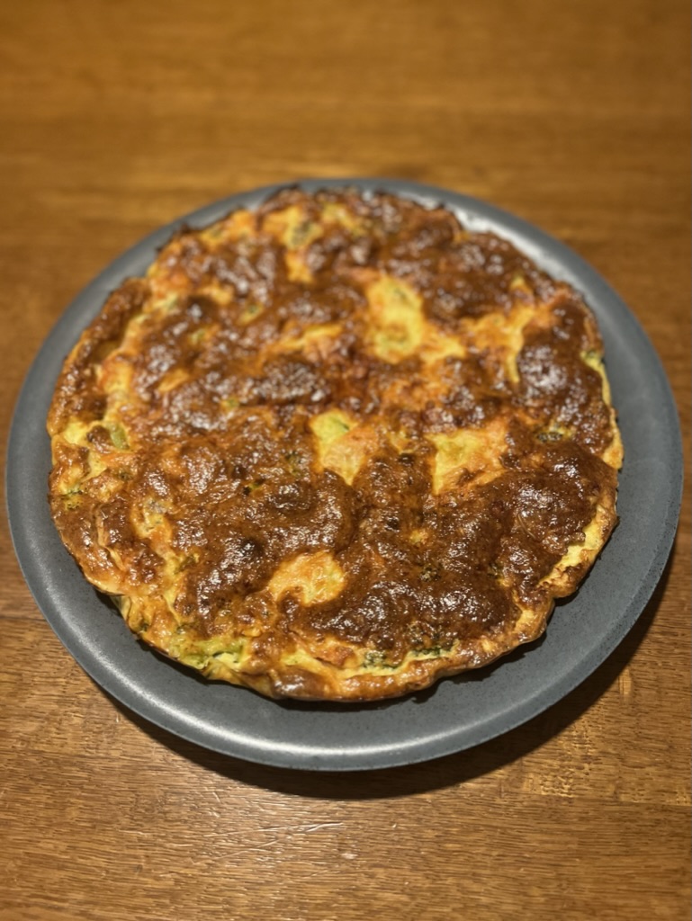 Quiche sans pâte saumon et brocolis