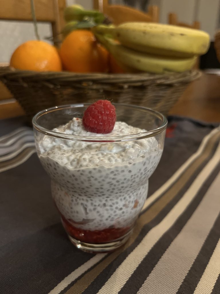 Chia pudding aux framboises