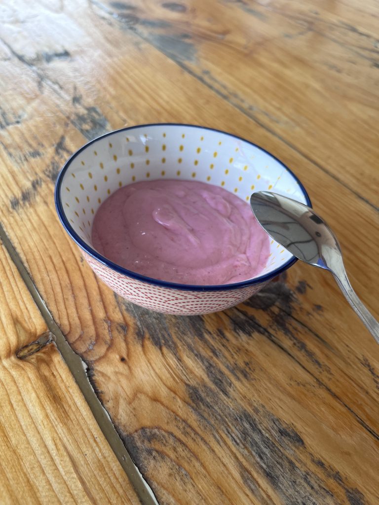 Glace aux fruits sans sorbetière