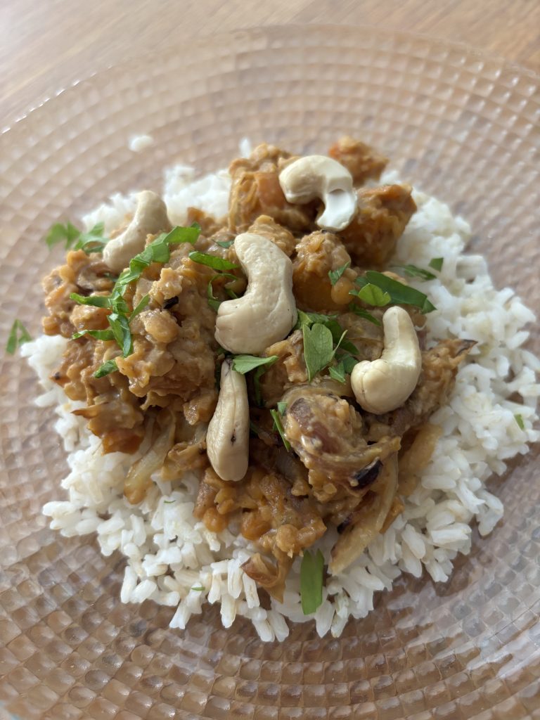 Dahl de lentilles corail et patates douces