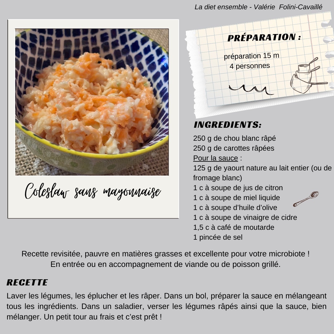 Coleslaw sans mayonnaise