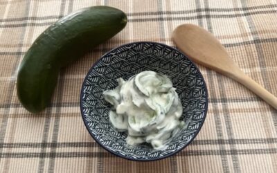 Salade de concombres au fromage blanc
